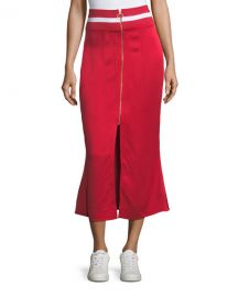 Maggie Marilyn Focus on the Good Flared Midi Satin Skirt  at Neiman Marcus